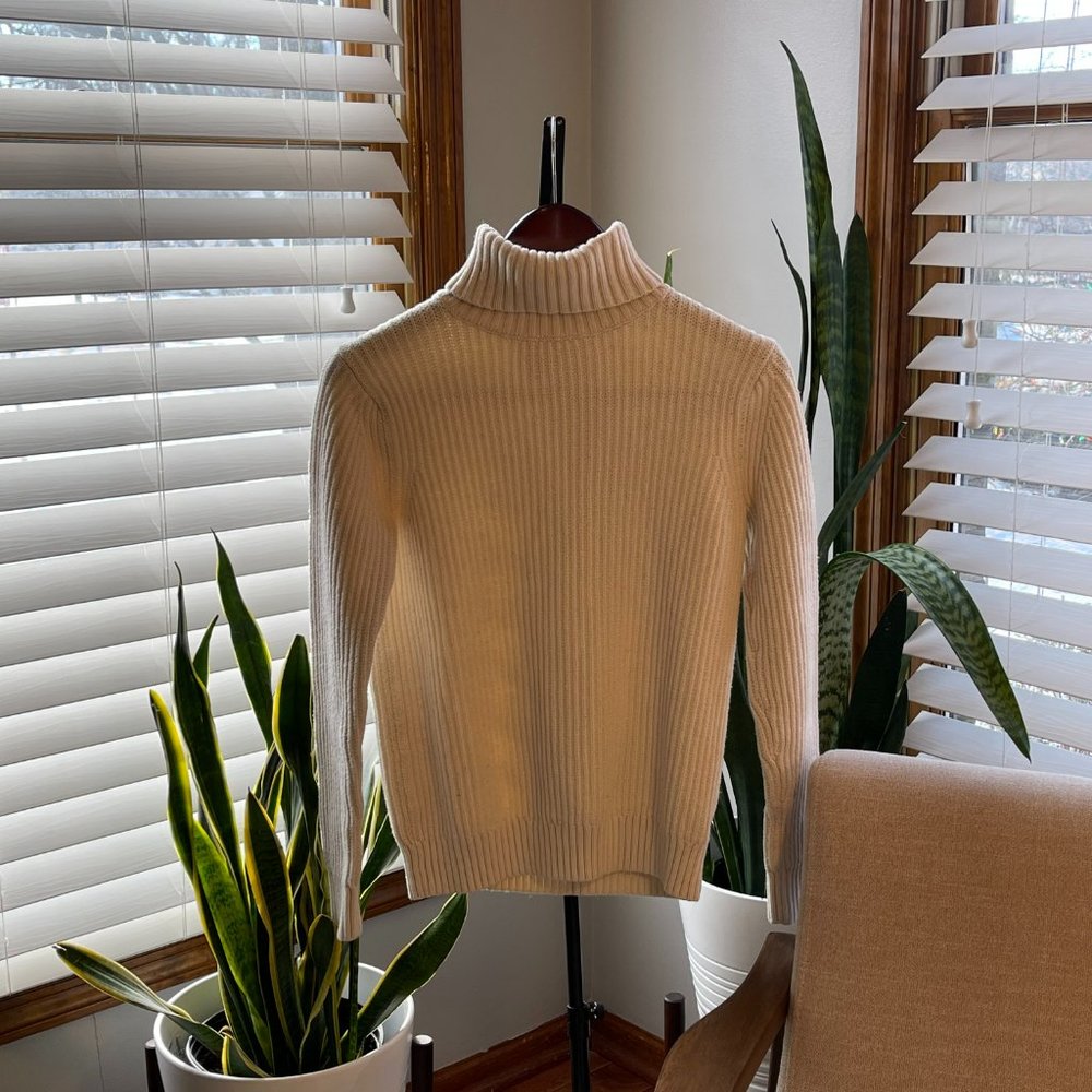 Old Navy Cable Knit Roll Neck Sweater Turtleneck Cream